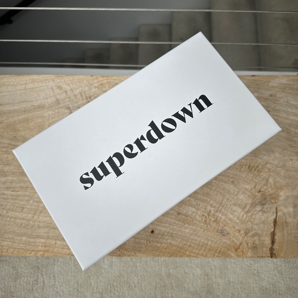 Superdown revolve white Debbie gold ball heel edgy trendy fall formal chic NWT 7 - Picture 8 of 9